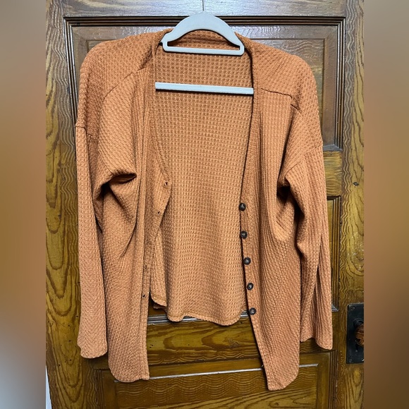 Sky & Sparrow Tie Front Knit Sweater - Picture 2 of 5